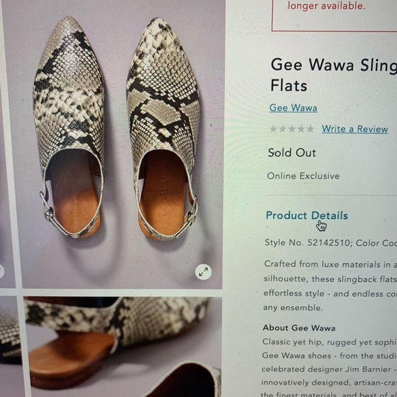 Anthropologie Black leather open back flats 9.5 - Picture 4 of 4